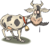 Cow Chewing Tail Clip Art